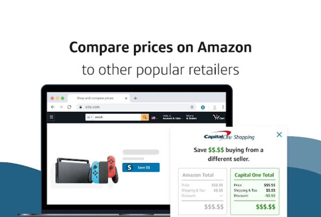Capital One Shopping interface shows one of its savings features.